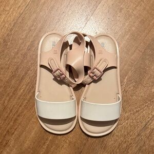 Mini Melissa Kids Sandals in Pink and White